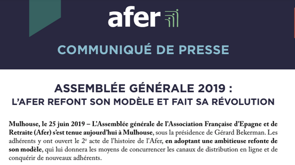 L'AFER change son modèle afin de tenter de concurrencer les contrats commercialisés via Internet