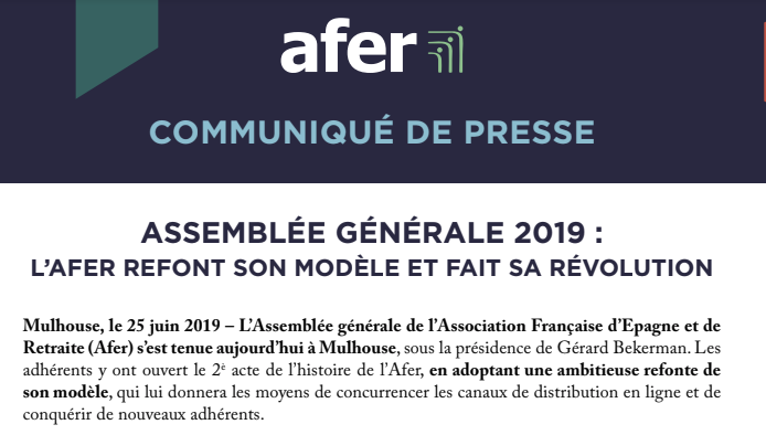 L'AFER change son modèle afin de tenter de concurrencer les contrats commercialisés via Internet